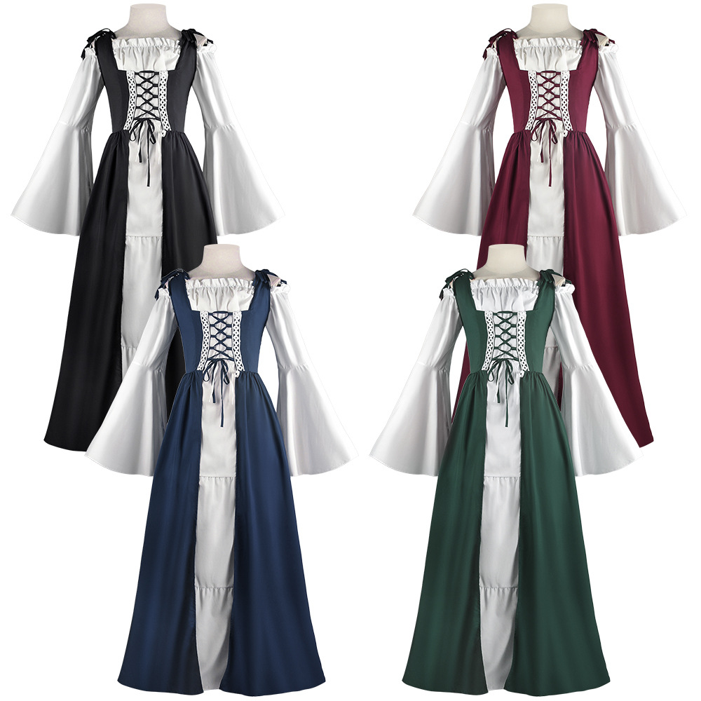 Lace Dress - فستان ستيمبانك من القرون الوسطى برباط،