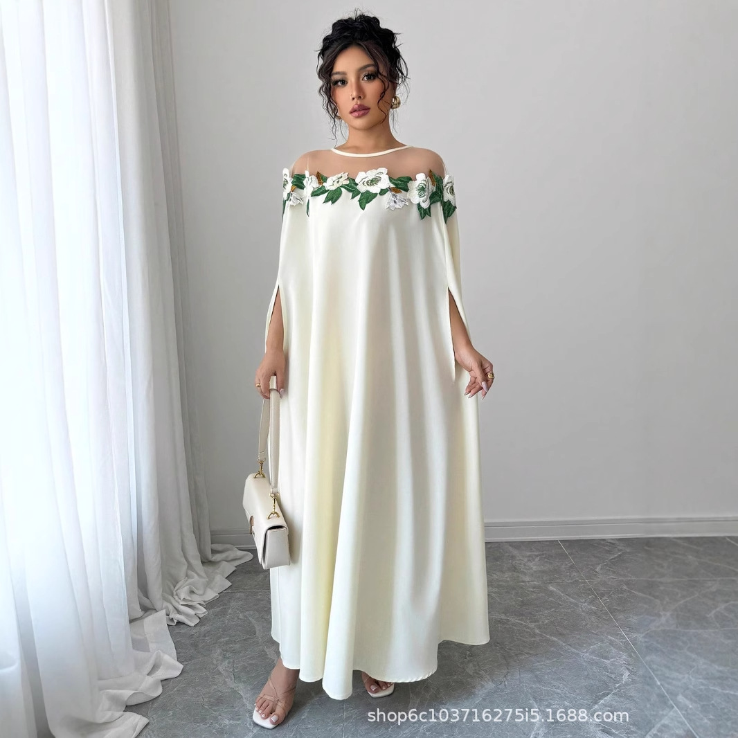 Midi Dress - فستان نسائي بتصميم زهري فريد وأكمام