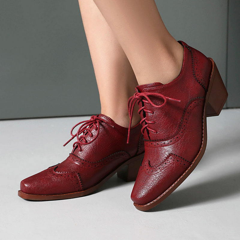 أحذية أكسفورد نسائية ذات مقدمة - مراجعة Pump Heel Block وسعره