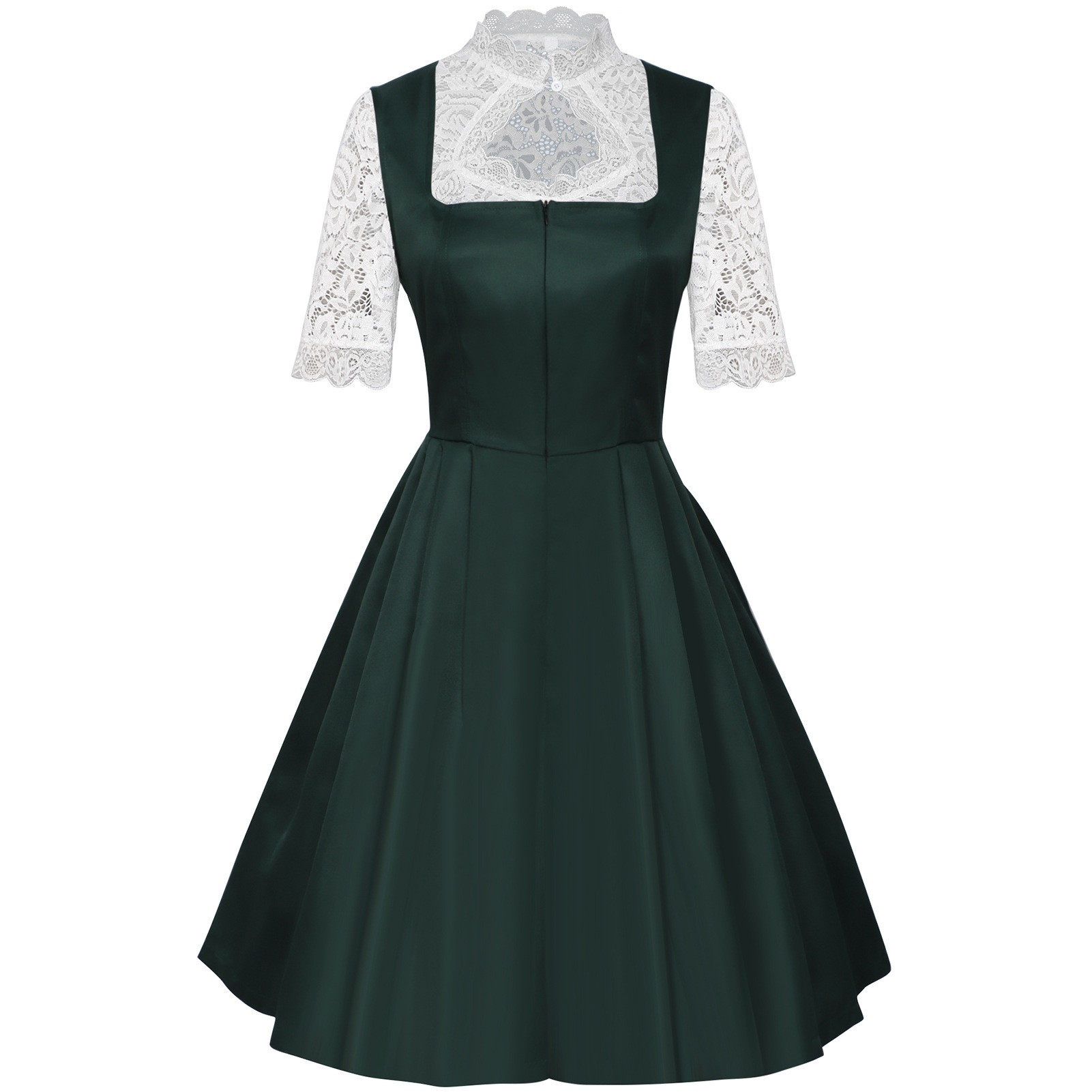 فستان ربيعي أنيق بطبعات مطوية، - مراجعة Lace Dress وسعره