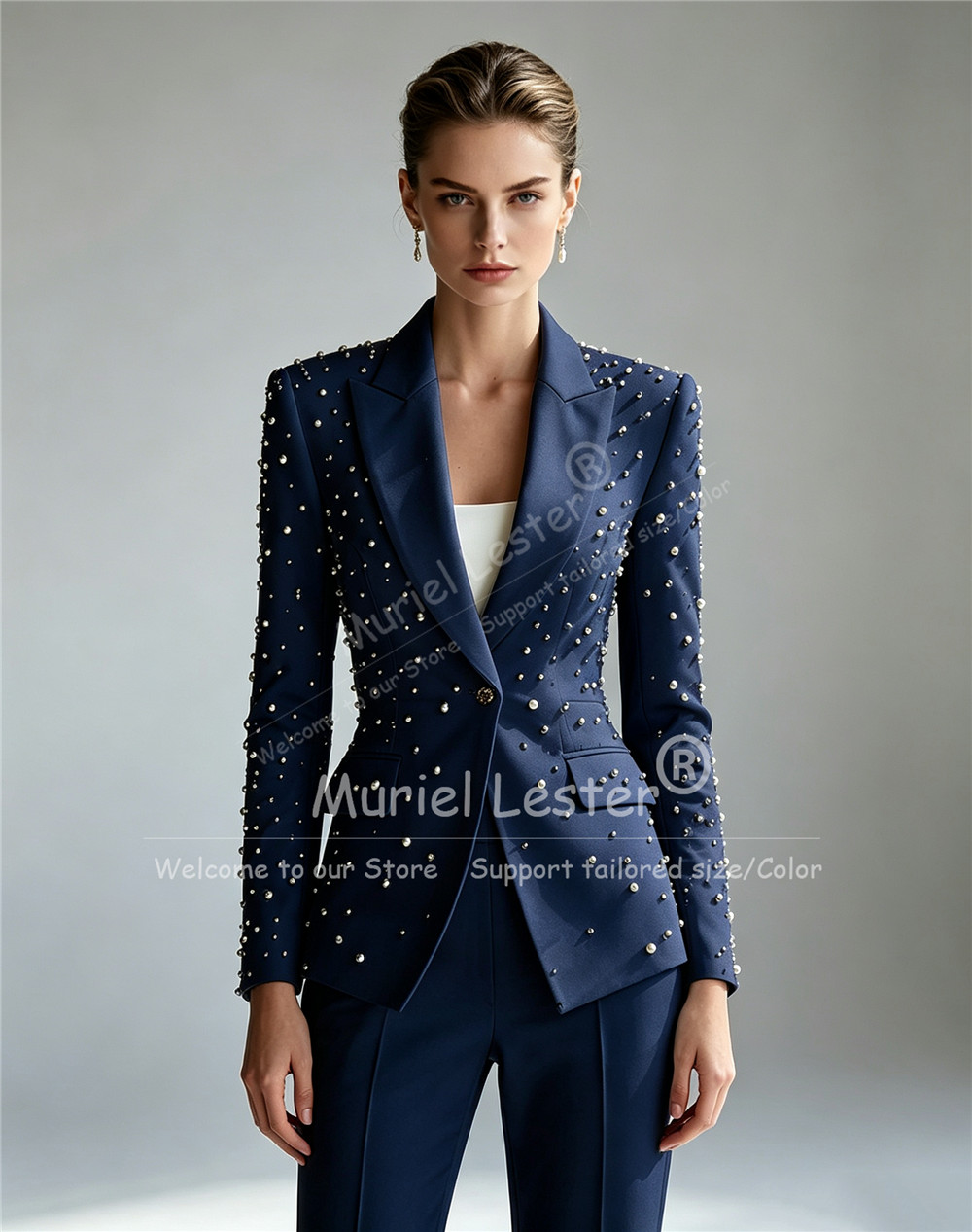 بدلات أنيقة مزينة باللؤلؤ للنس - مراجعة Womens Blazer وسعره