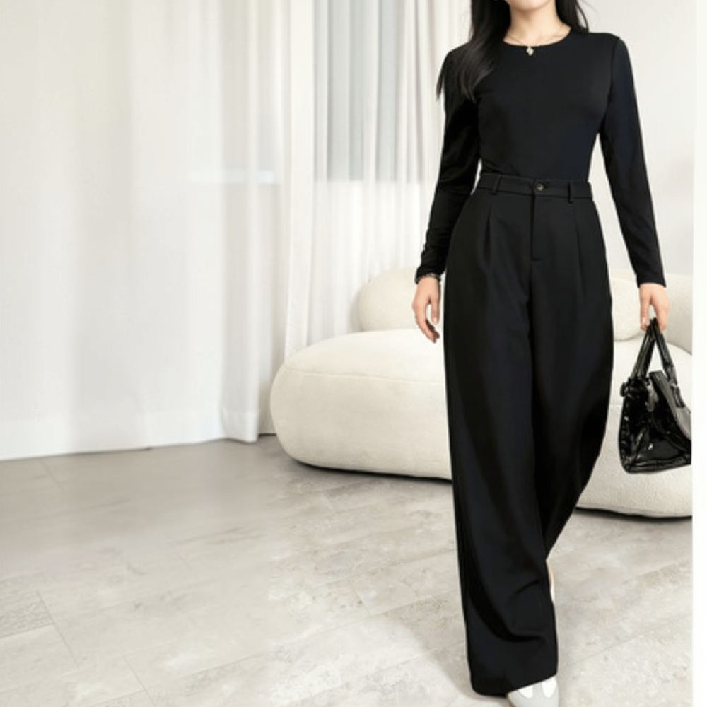 بنطلون بدلة نسائي واسع الساق ب - مراجعة Tailored Trouser Wide وسعره