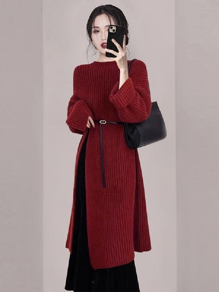 فستان نسائي أنيق أحمر محبوك لل - مراجعة Women'S Red Formal Wear وسعره