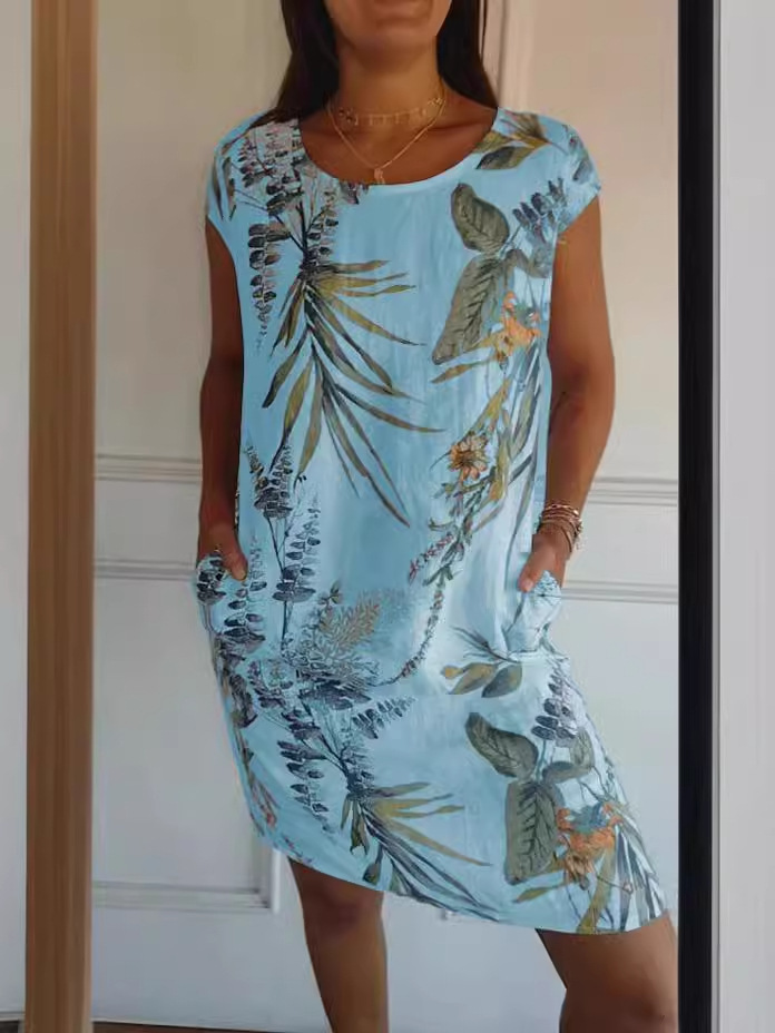 فستان صيفي نسائي من القطن والك - مراجعة Midi Dress وسعره